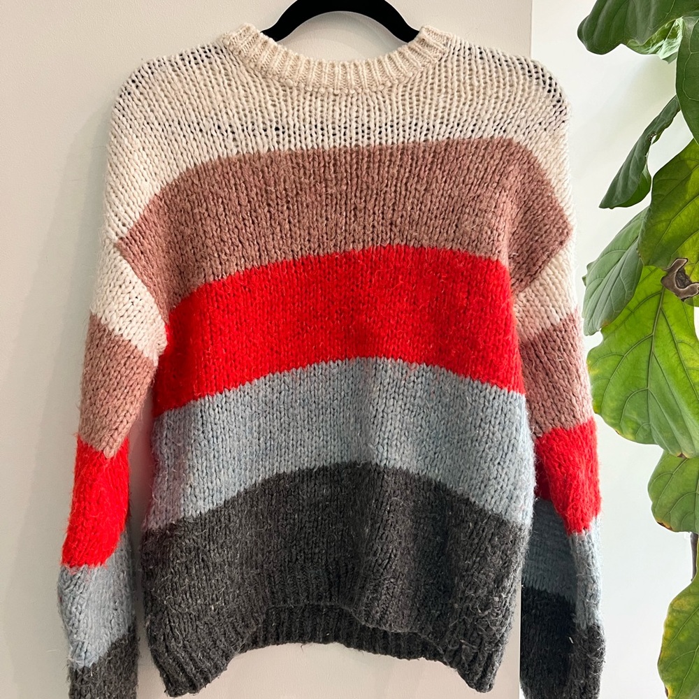 MANGO striped colorful sweater